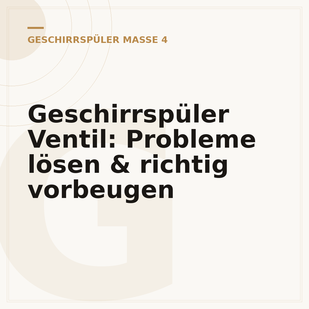 Geschirrspüler Ventil: Probleme lösen & richtig vorbeugen