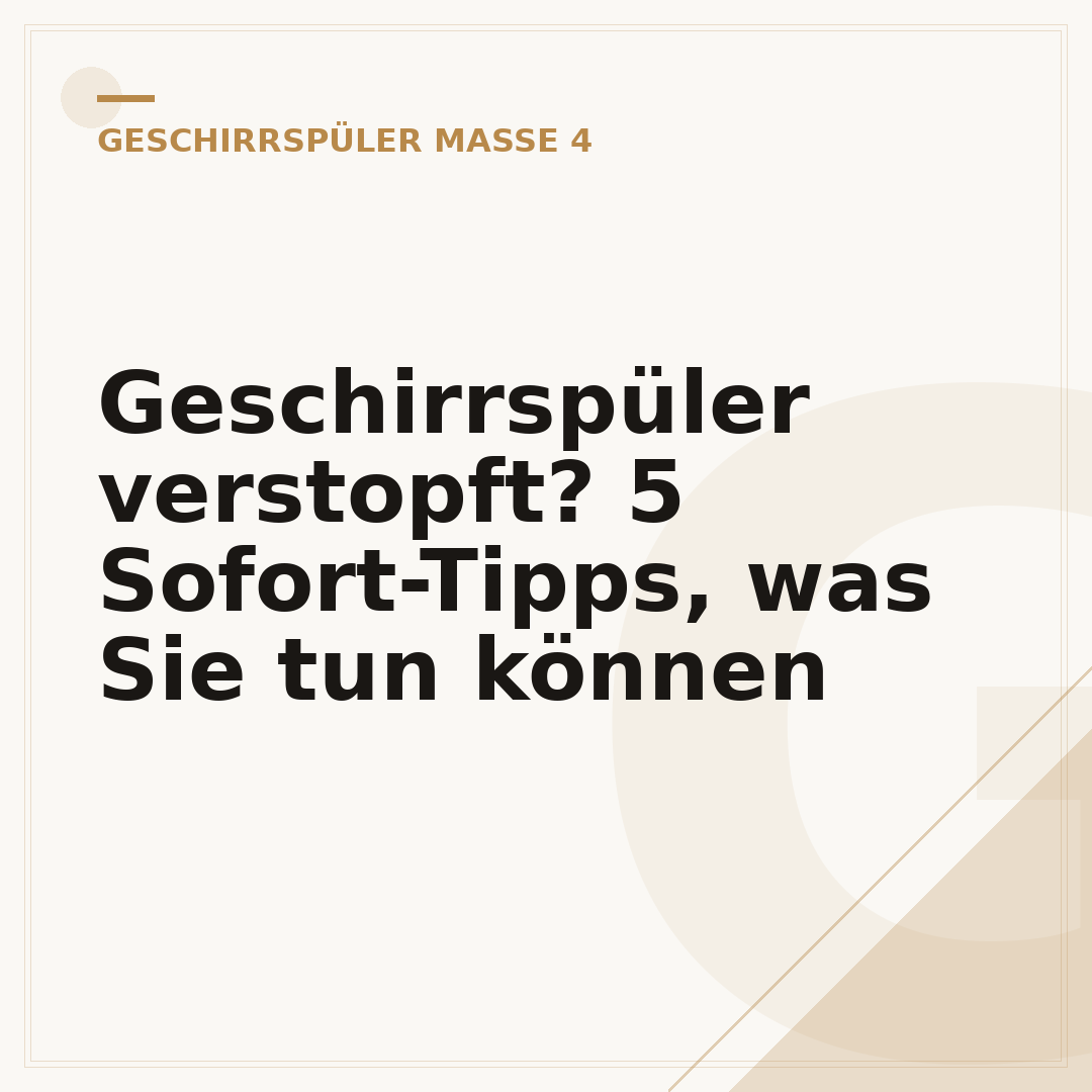 Geschirrspüler verstopft? 5 Sofort-Tipps, was Sie tun können