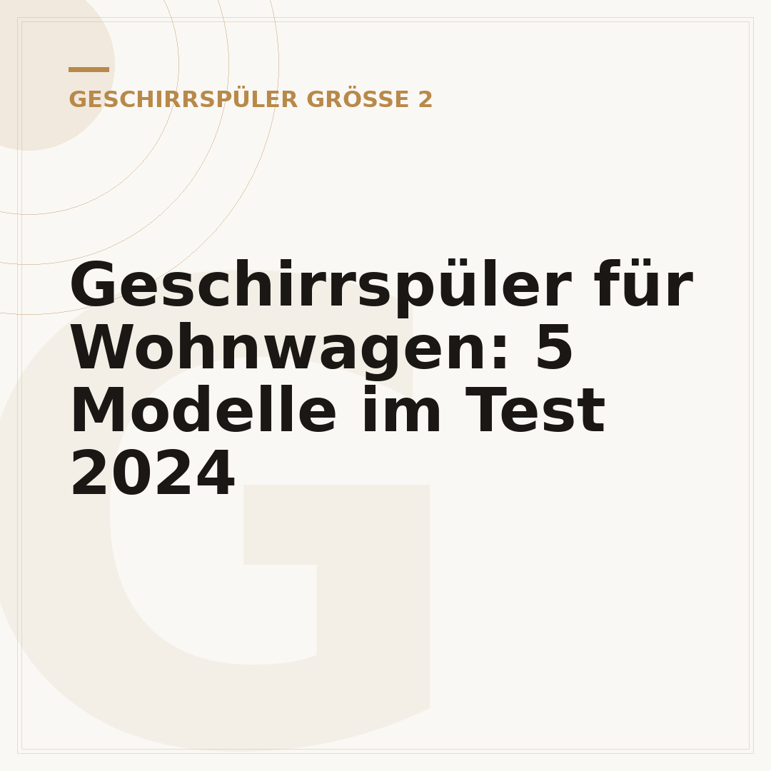 Geschirrspüler für Wohnwagen: 5 Modelle im Test 2024
