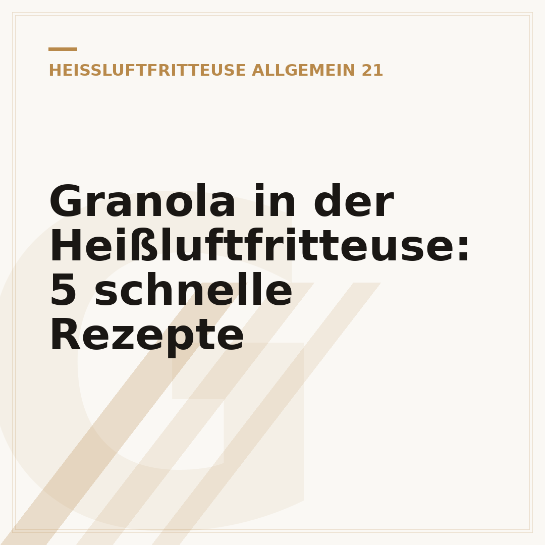 Granola in der Heißluftfritteuse: 5 schnelle Rezepte