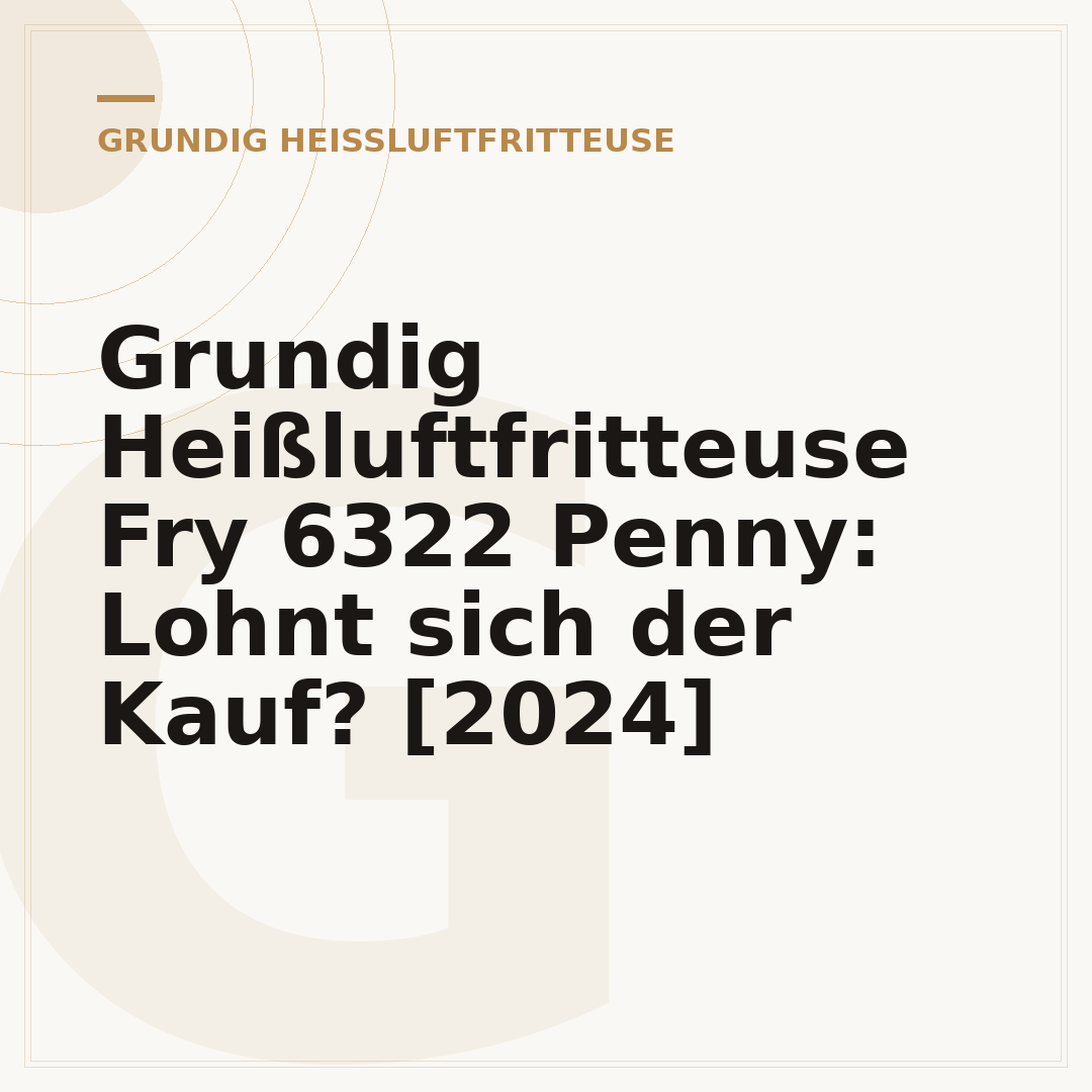 Grundig Heißluftfritteuse Fry 6322 Penny: Lohnt sich der Kauf? [2024]