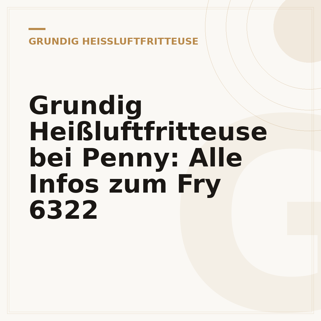Grundig Heißluftfritteuse bei Penny: Alle Infos zum Fry 6322