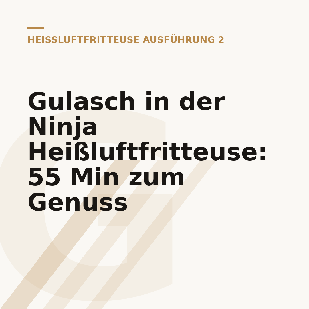 Gulasch in der Ninja Heißluftfritteuse: 55 Min zum Genuss