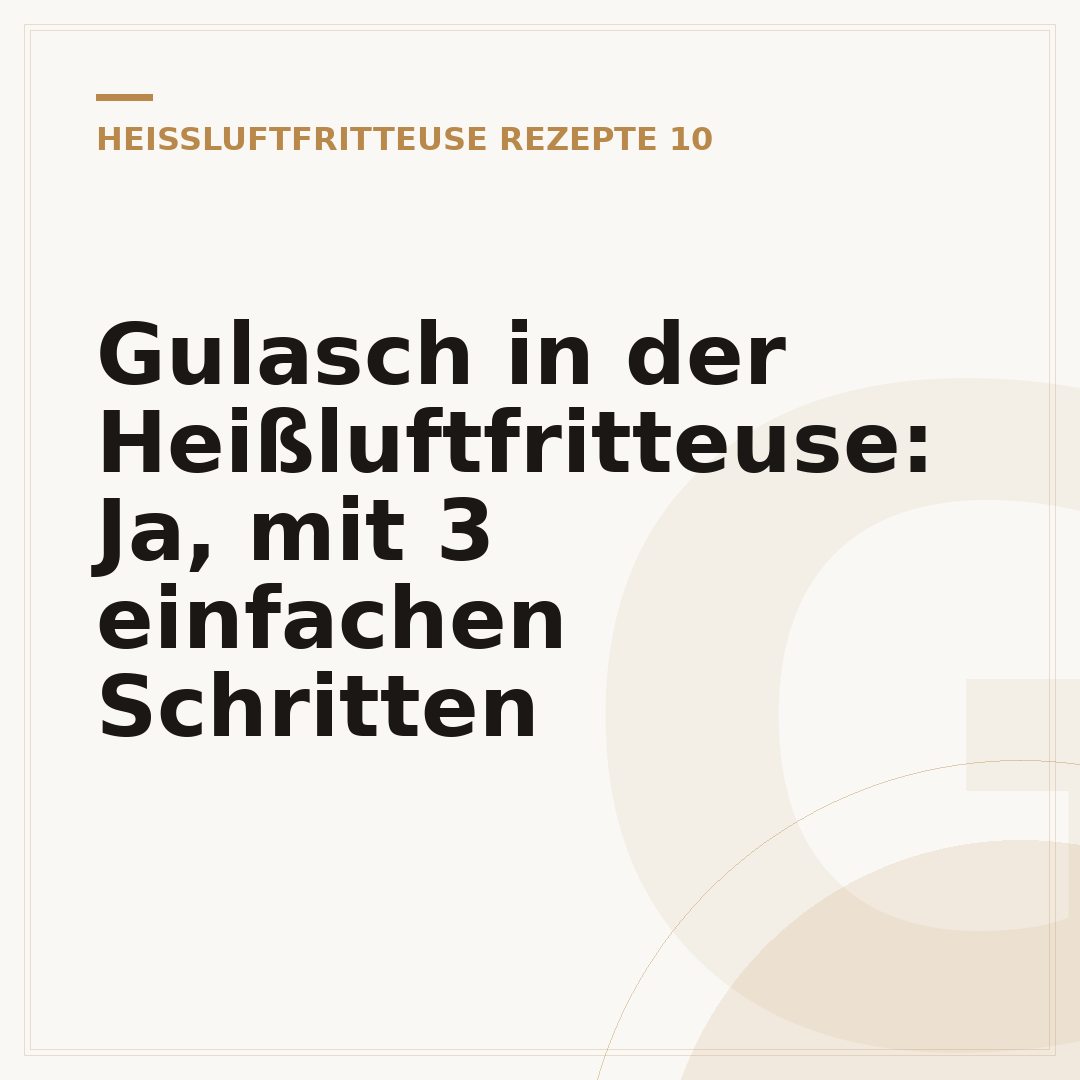 Gulasch in der Heißluftfritteuse: Ja, mit 3 einfachen Schritten