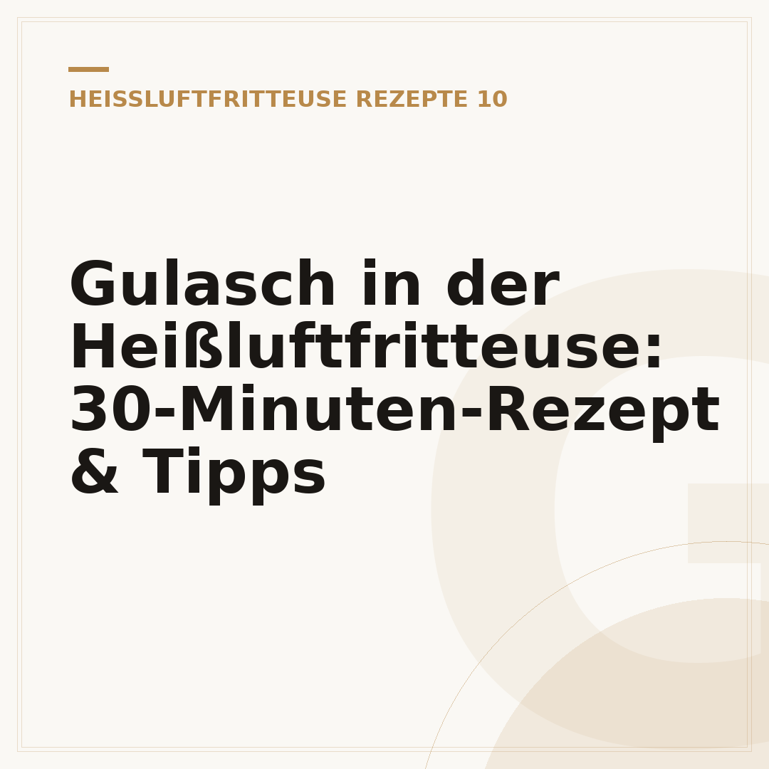 Gulasch in der Heißluftfritteuse: 30-Minuten-Rezept & Tipps