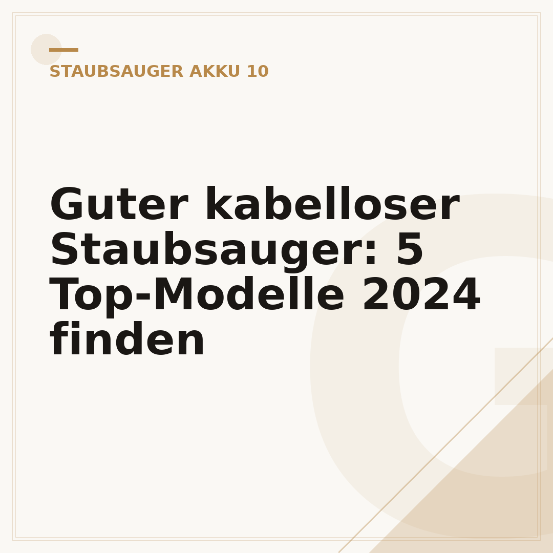 Guter kabelloser Staubsauger: 5 Top-Modelle 2024 finden