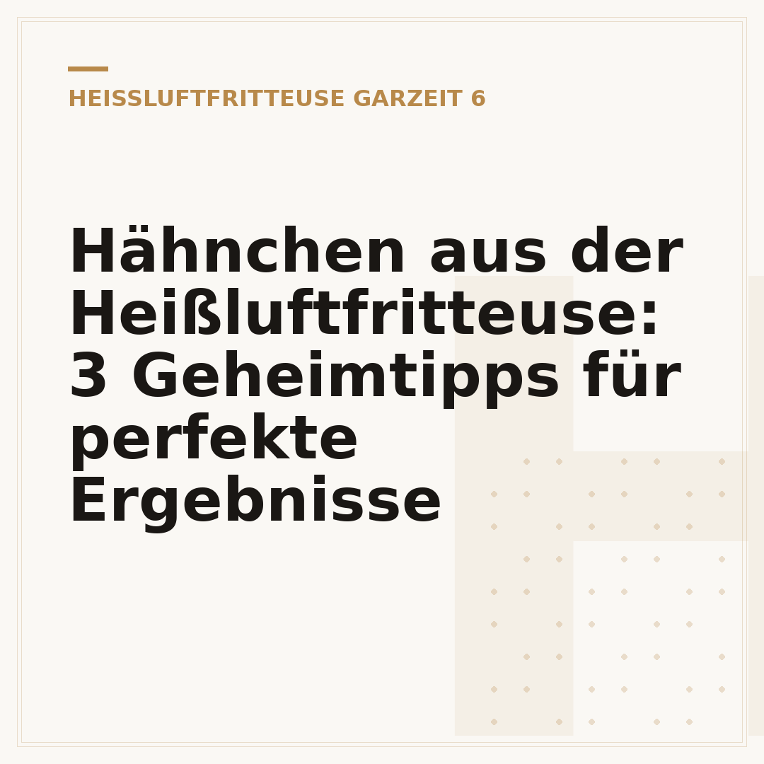 Hähnchen aus der Heißluftfritteuse: 3 Geheimtipps für perfekte Ergebnisse