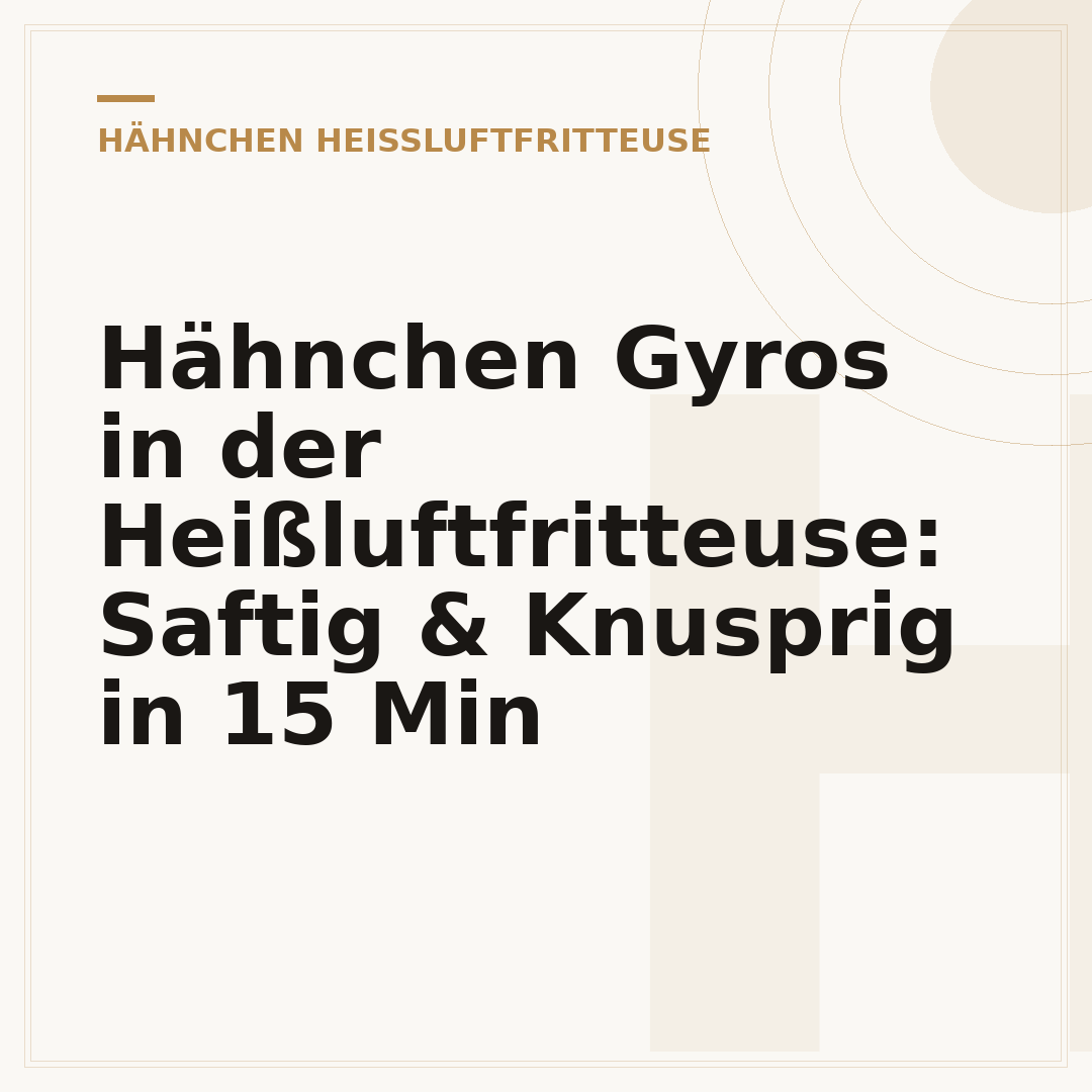 Hähnchen Gyros in der Heißluftfritteuse: Saftig & Knusprig in 15 Min
