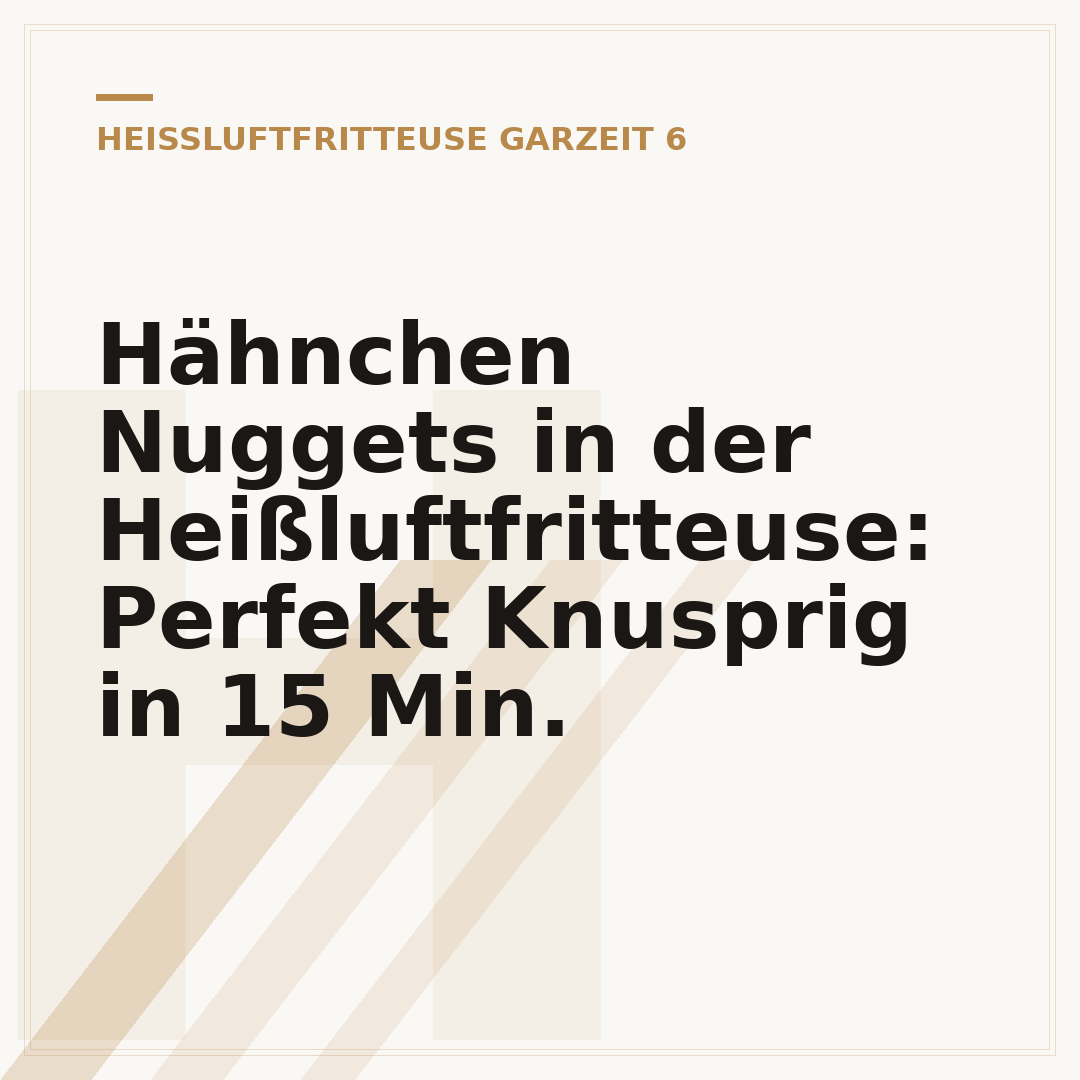 Hähnchen Nuggets in der Heißluftfritteuse: Perfekt Knusprig in 15 Min.