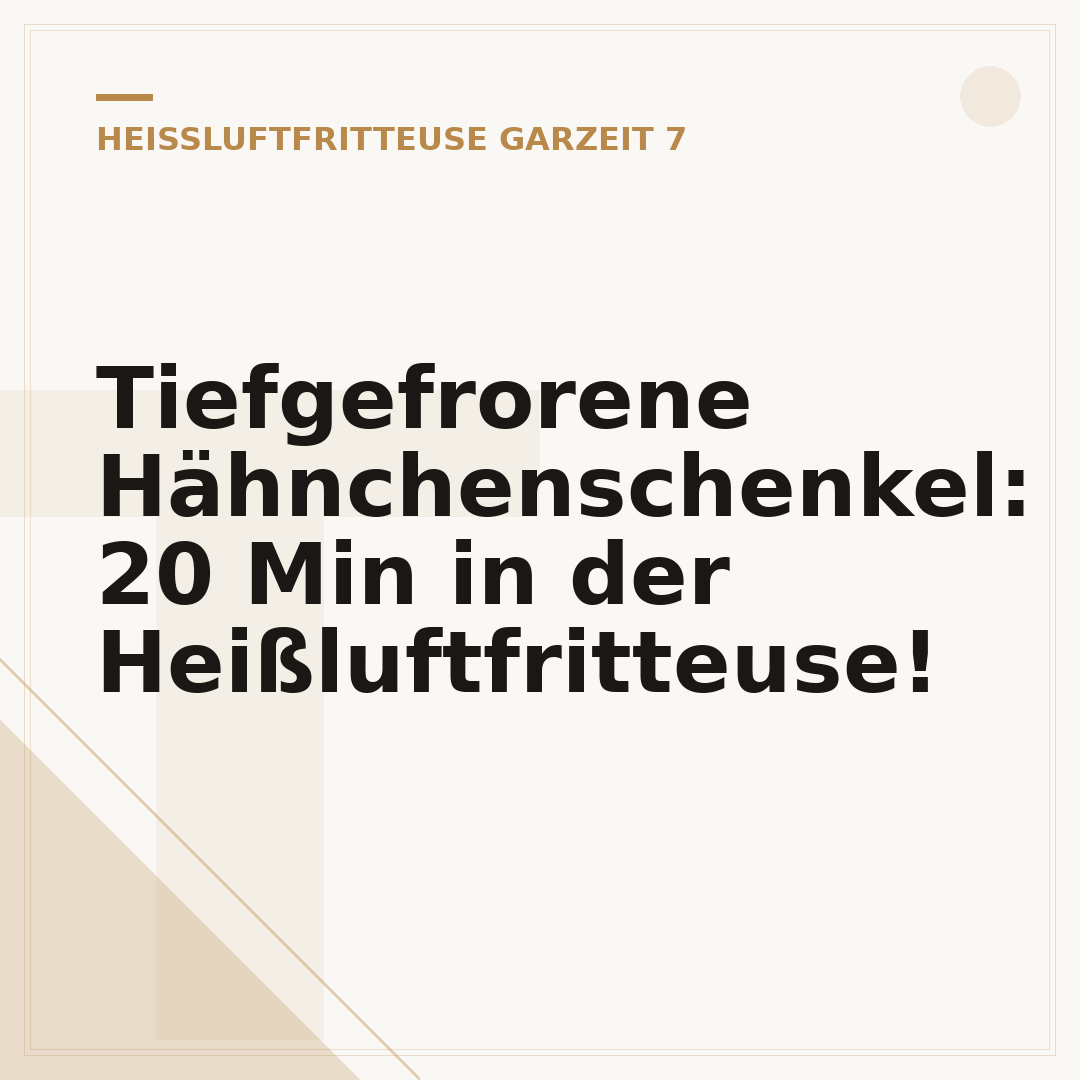 Tiefgefrorene Hähnchenschenkel: 20 Min in der Heißluftfritteuse!