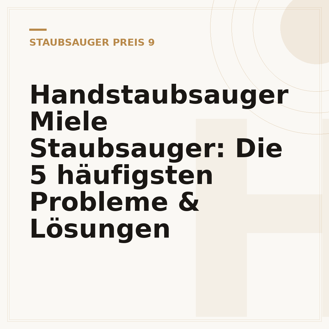 Handstaubsauger Miele Staubsauger: Die 5 häufigsten Probleme & Lösungen