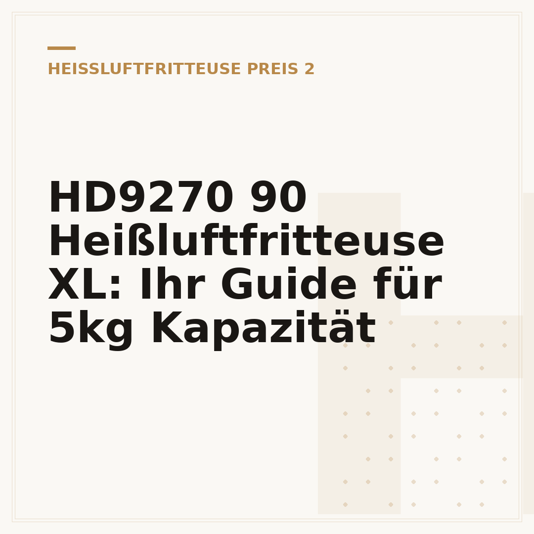 HD9270 90 Heißluftfritteuse XL: Ihr Guide für 5kg Kapazität