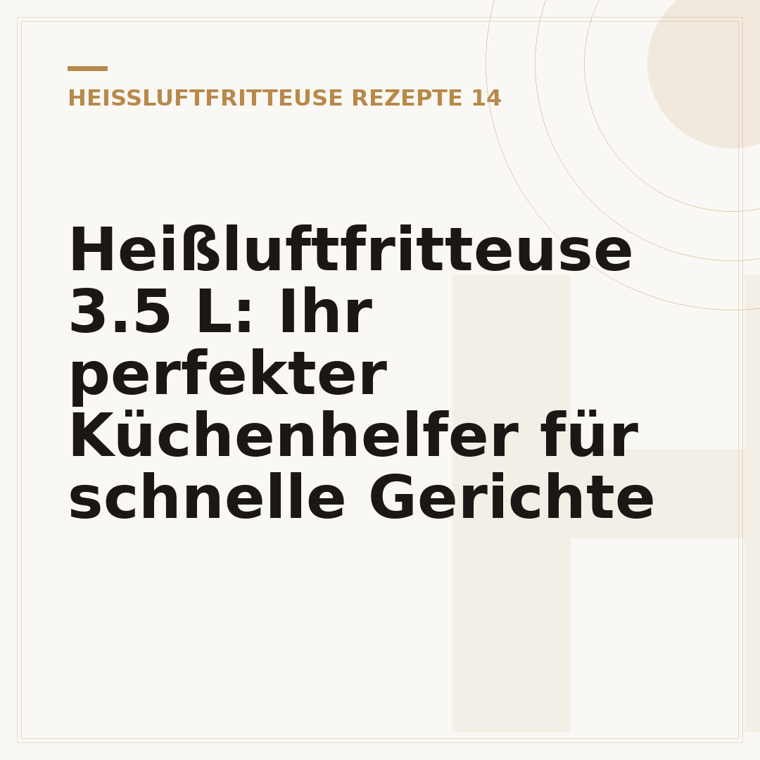 Heißluftfritteuse 3.5 L: Ihr perfekter Küchenhelfer für schnelle Gerichte