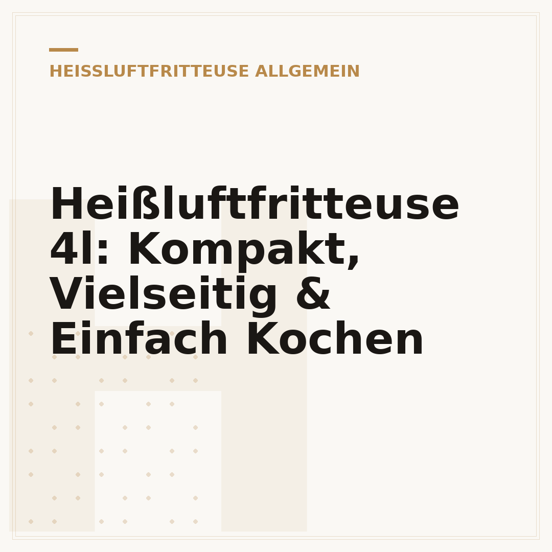 Heißluftfritteuse 4l: Kompakt, Vielseitig & Einfach Kochen