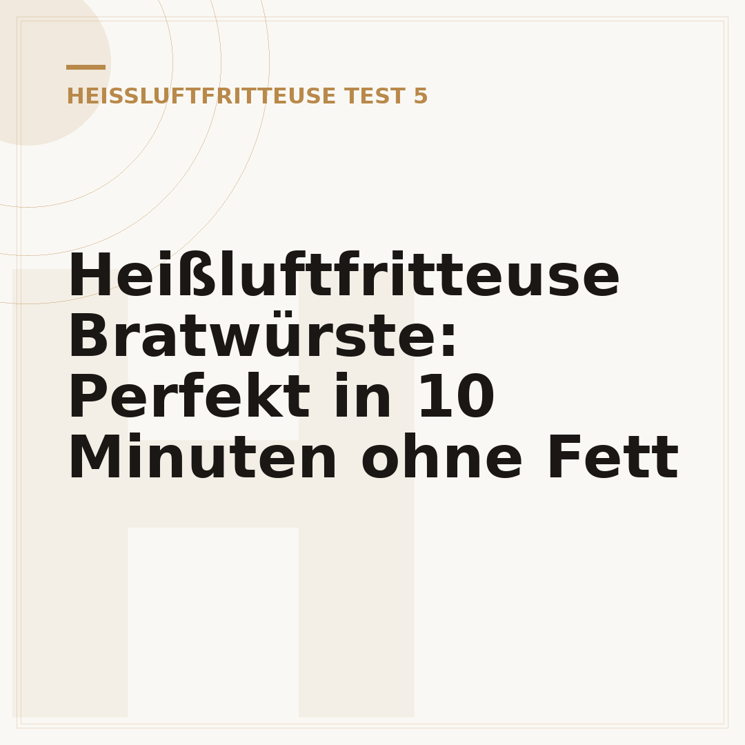 Heißluftfritteuse Bratwürste: Perfekt in 10 Minuten ohne Fett