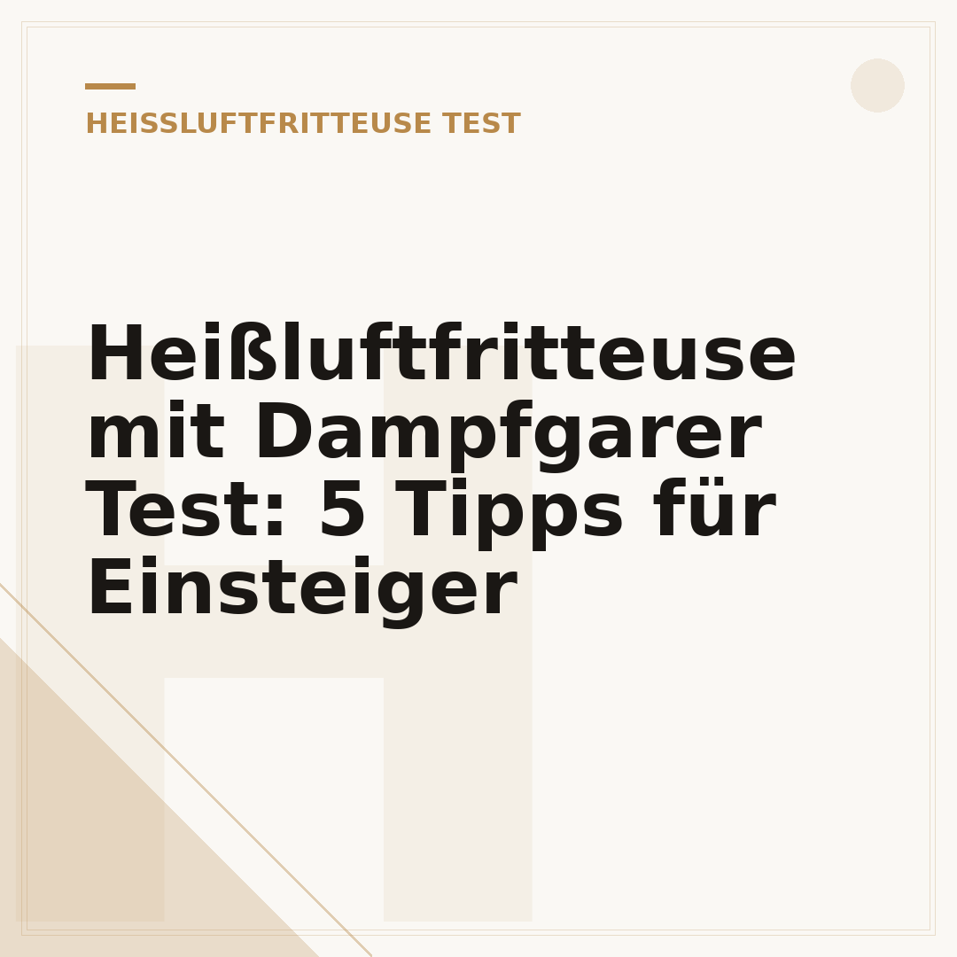 Heißluftfritteuse mit Dampfgarer Test: 5 Tipps für Einsteiger