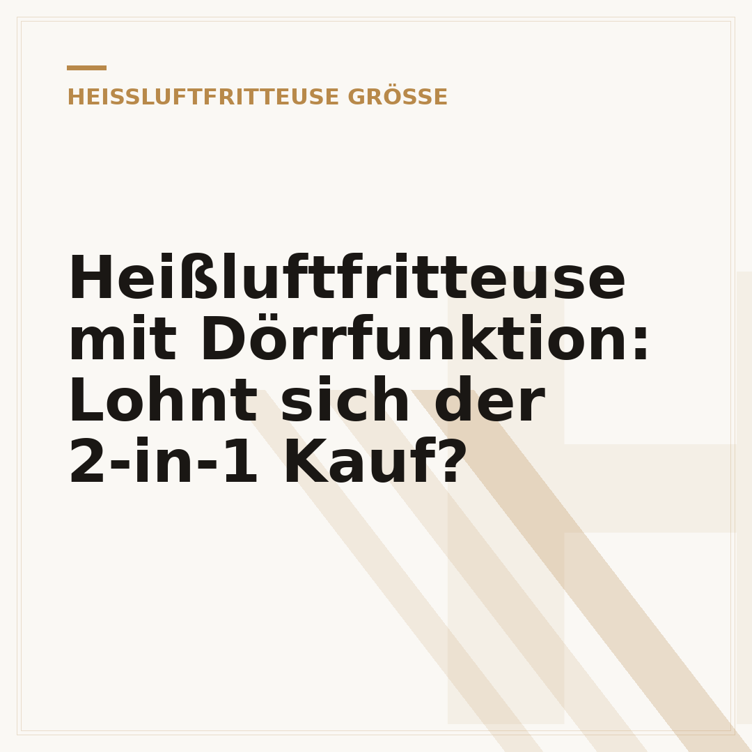 Heißluftfritteuse mit Dörrfunktion: Lohnt sich der 2-in-1 Kauf?