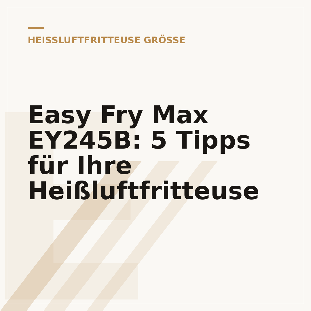 Easy Fry Max EY245B: 5 Tipps für Ihre Heißluftfritteuse
