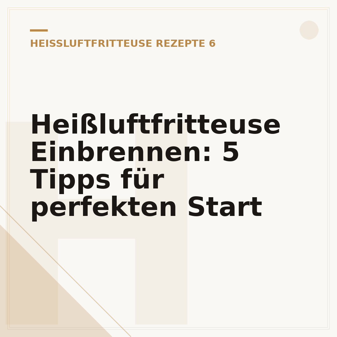 Heißluftfritteuse Einbrennen: 5 Tipps für perfekten Start