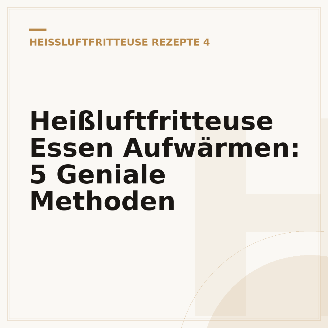 Heißluftfritteuse Essen Aufwärmen: 5 Geniale Methoden
