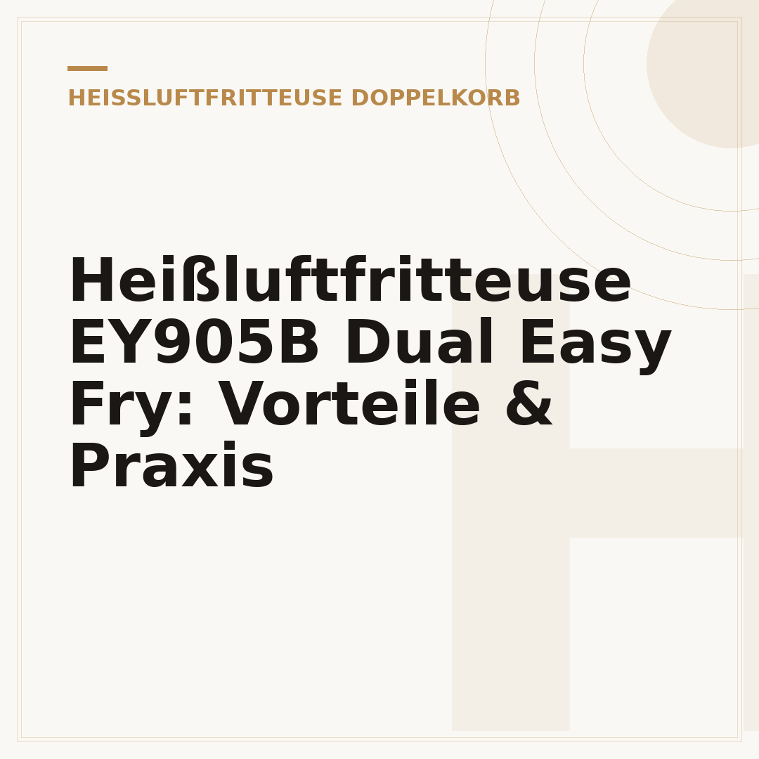 Heißluftfritteuse EY905B Dual Easy Fry: Vorteile & Praxis