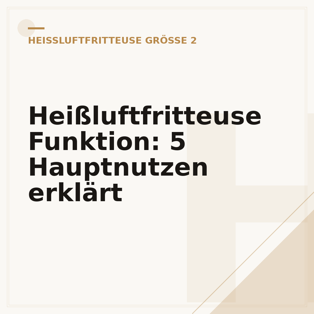 Heißluftfritteuse Funktion: 5 Hauptnutzen erklärt