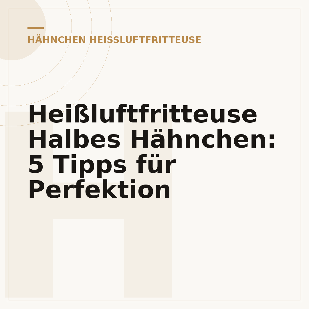 Heißluftfritteuse Halbes Hähnchen: 5 Tipps für Perfektion