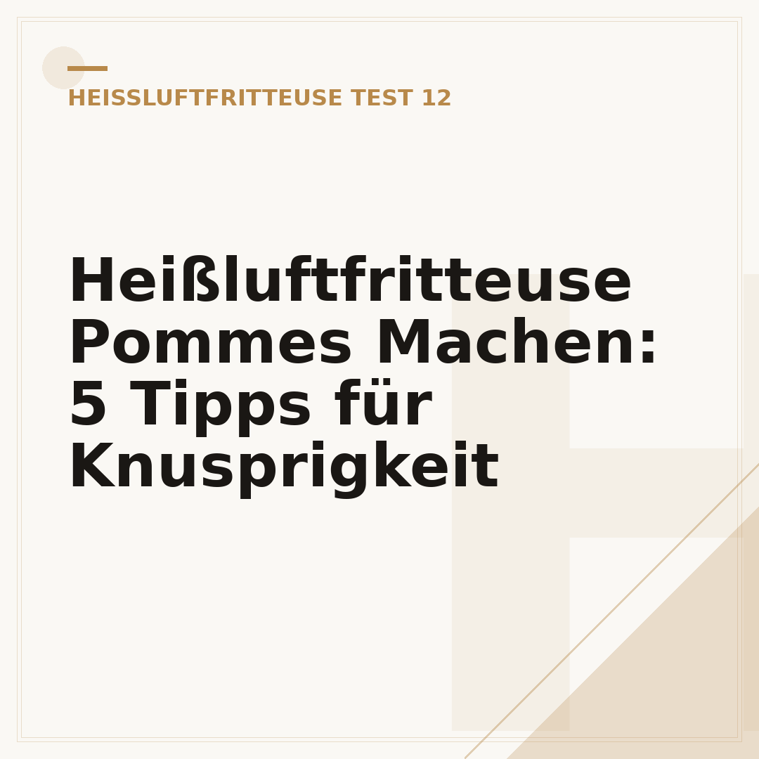 Heißluftfritteuse Pommes Machen: 5 Tipps für Knusprigkeit
