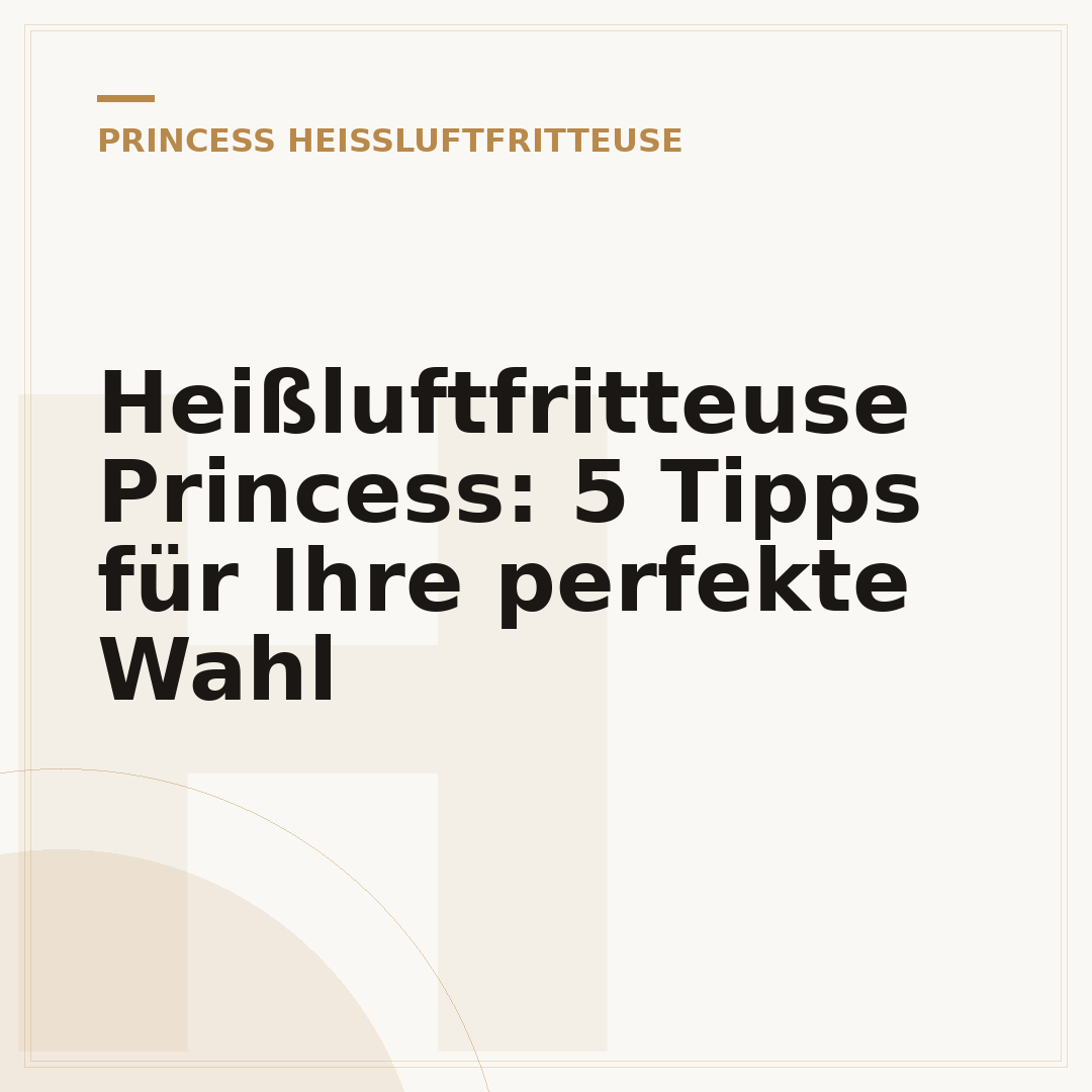 Heißluftfritteuse Princess: 5 Tipps für Ihre perfekte Wahl
