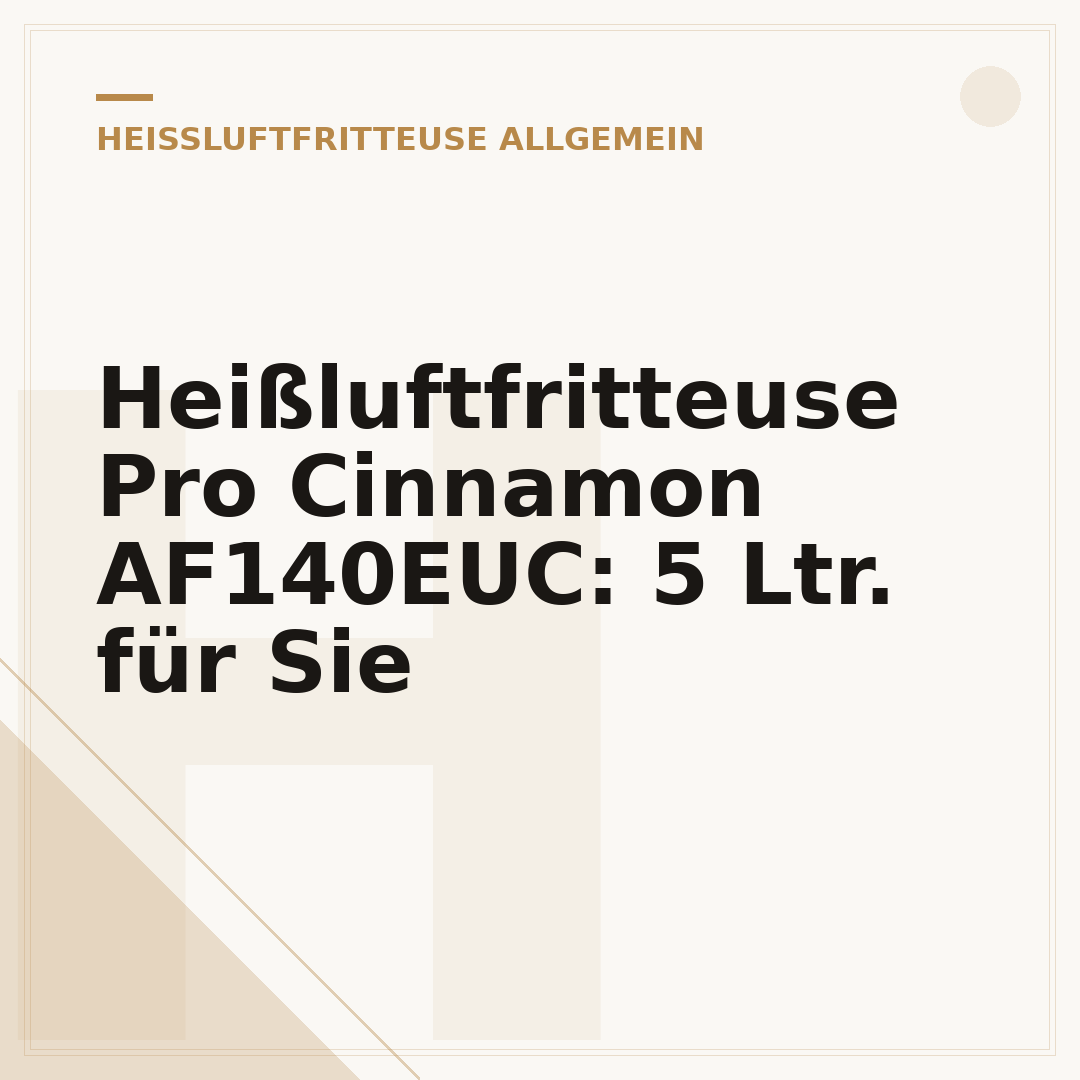 Heißluftfritteuse Pro Cinnamon AF140EUC: 5 Ltr. für Sie