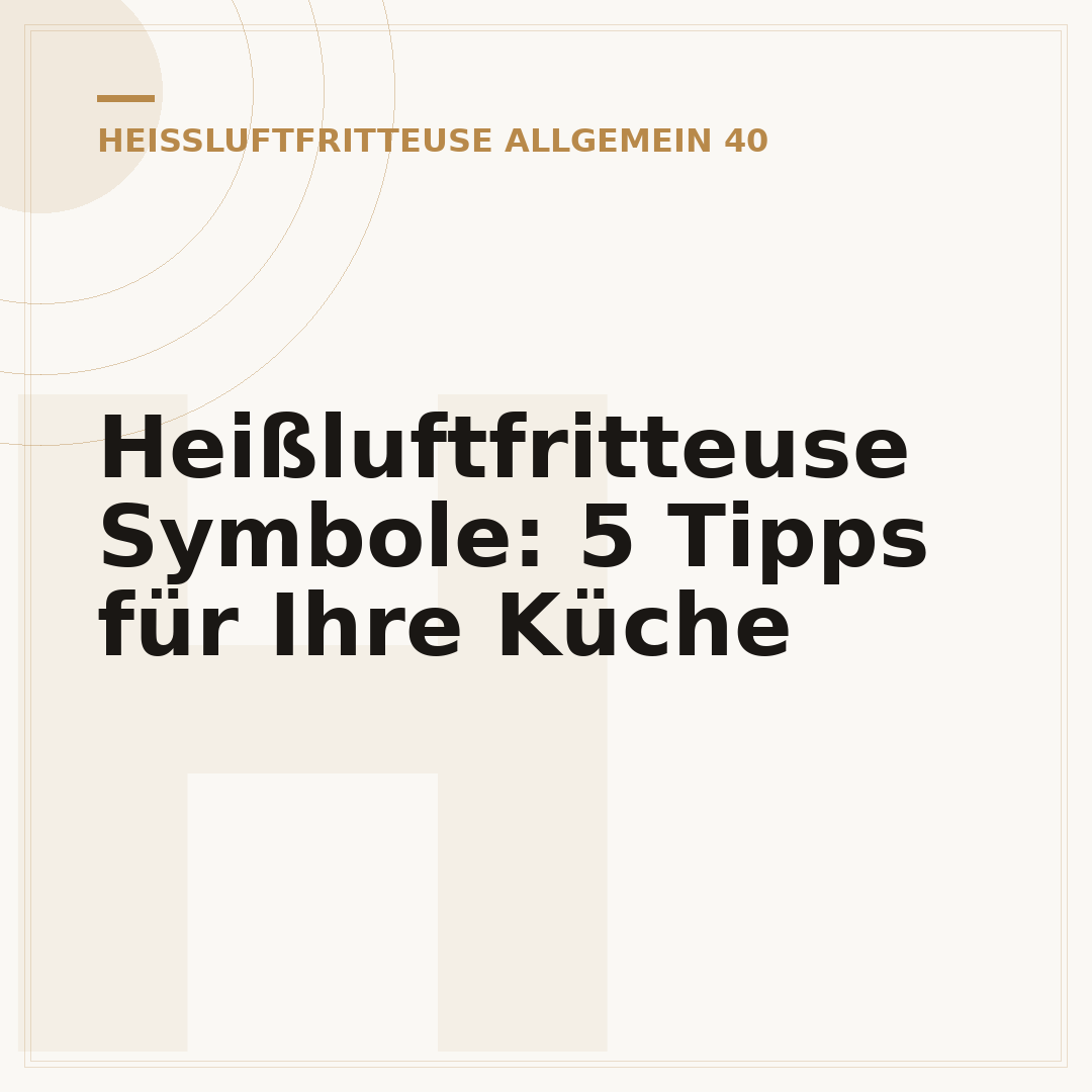 Heißluftfritteuse Symbole: 5 Tipps für Ihre Küche
