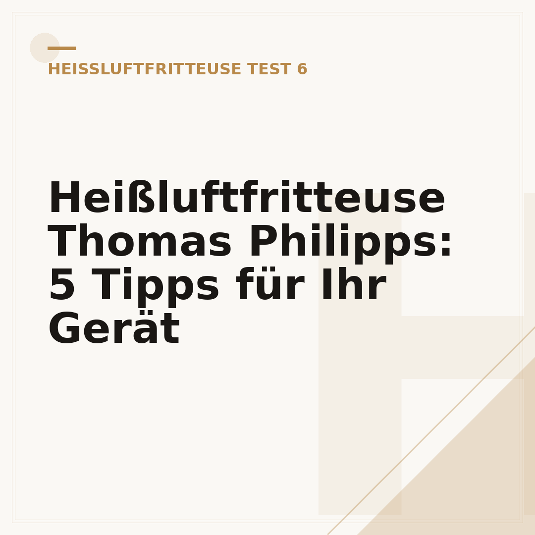 Heißluftfritteuse Thomas Philipps: 5 Tipps für Ihr Gerät