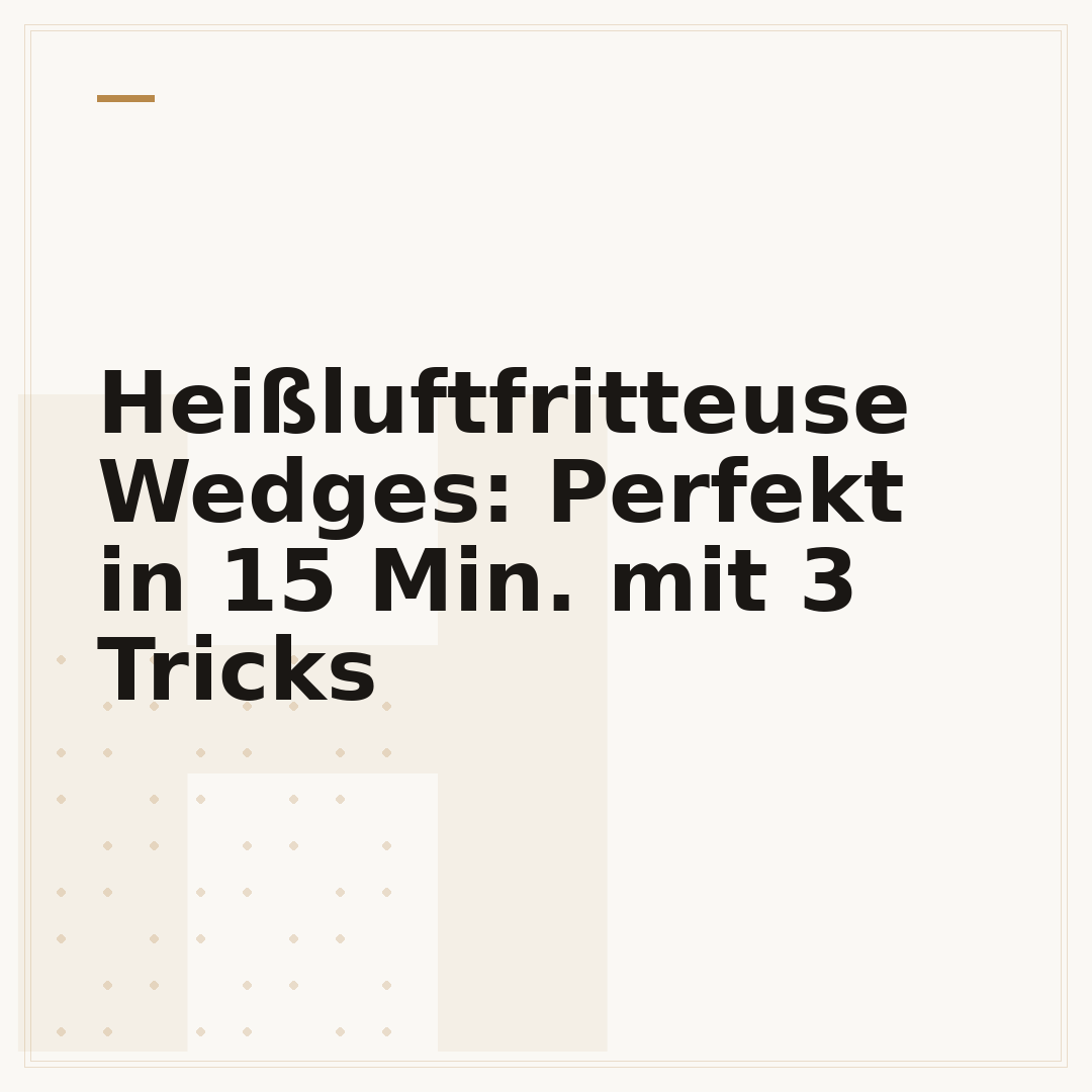 Heißluftfritteuse Wedges: Perfekt in 15 Min. mit 3 Tricks