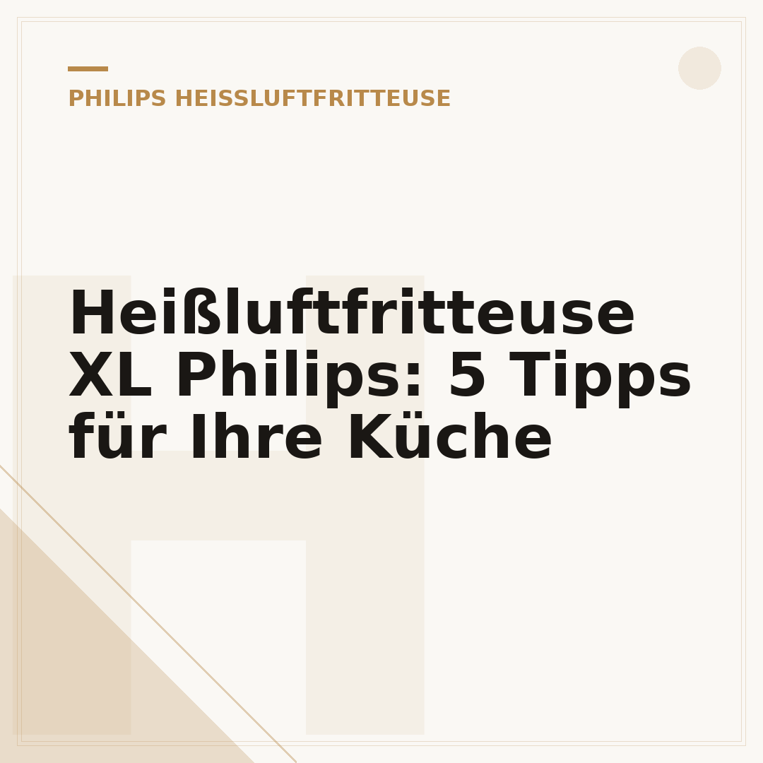 Heißluftfritteuse XL Philips: 5 Tipps für Ihre Küche