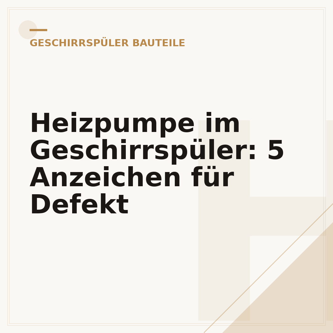 Heizpumpe im Geschirrspüler: 5 Anzeichen für Defekt