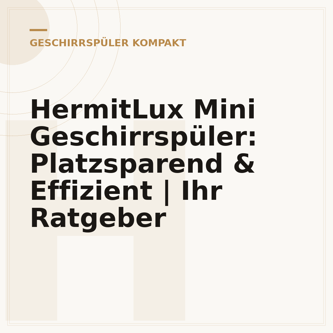 HermitLux Mini Geschirrspüler: Platzsparend & Effizient | Ihr Ratgeber