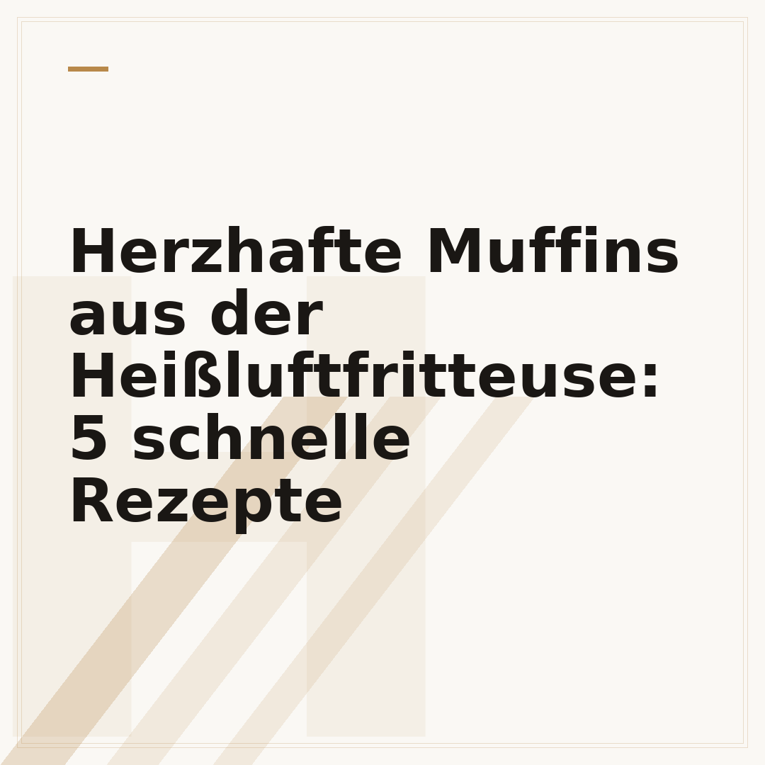 Herzhafte Muffins aus der Heißluftfritteuse: 5 schnelle Rezepte