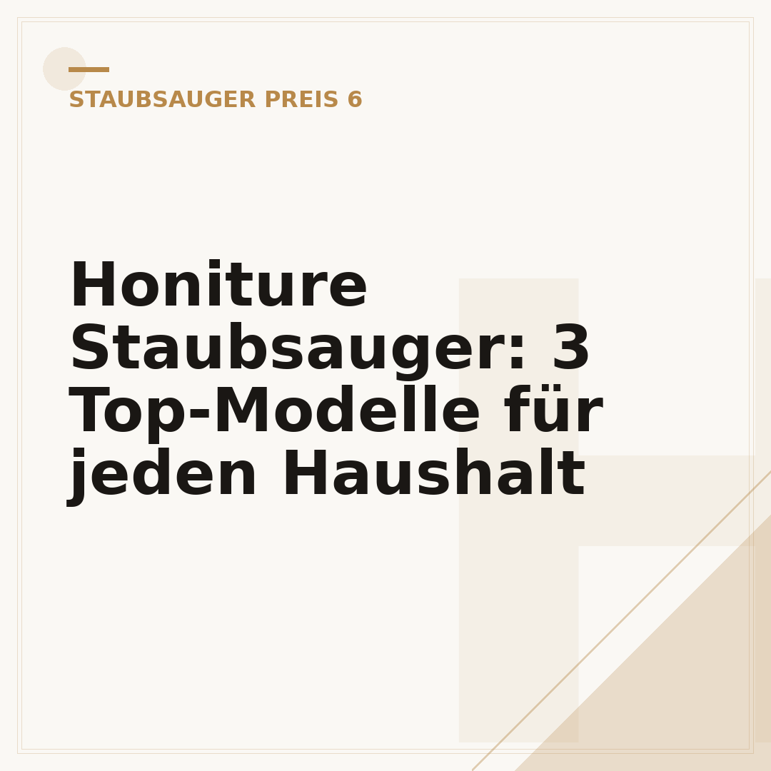 Honiture Staubsauger: 3 Top-Modelle für jeden Haushalt
