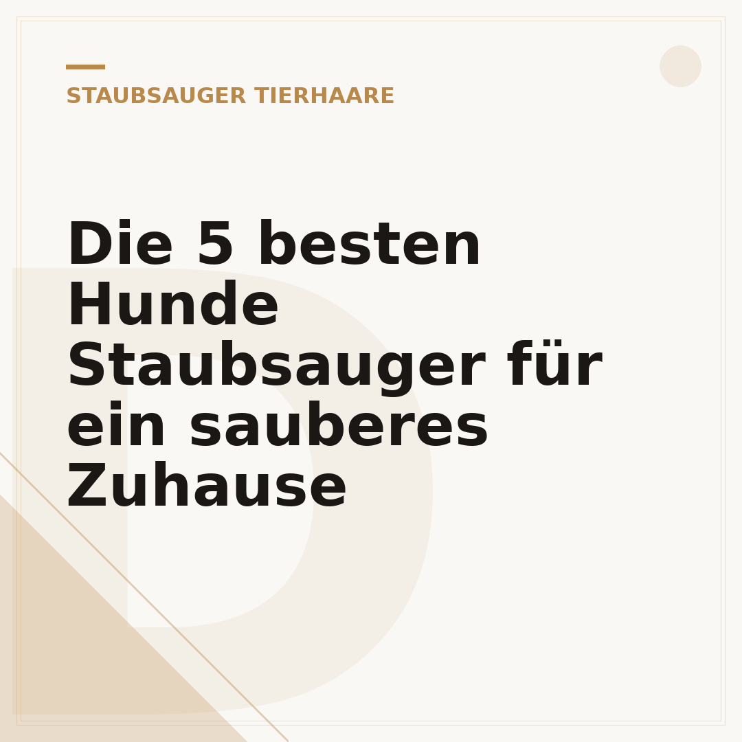 Die 5 besten Hunde Staubsauger für ein sauberes Zuhause