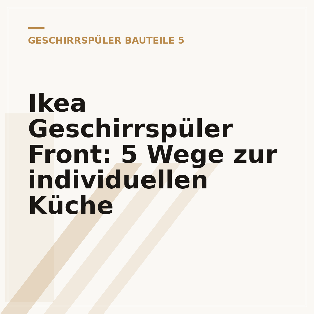 Ikea Geschirrspüler Front: 5 Wege zur individuellen Küche