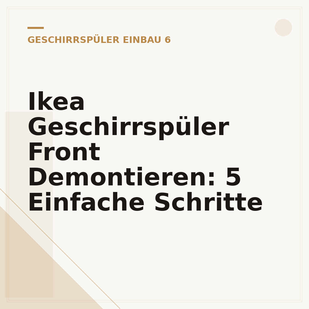 Ikea Geschirrspüler Front Demontieren: 5 Einfache Schritte