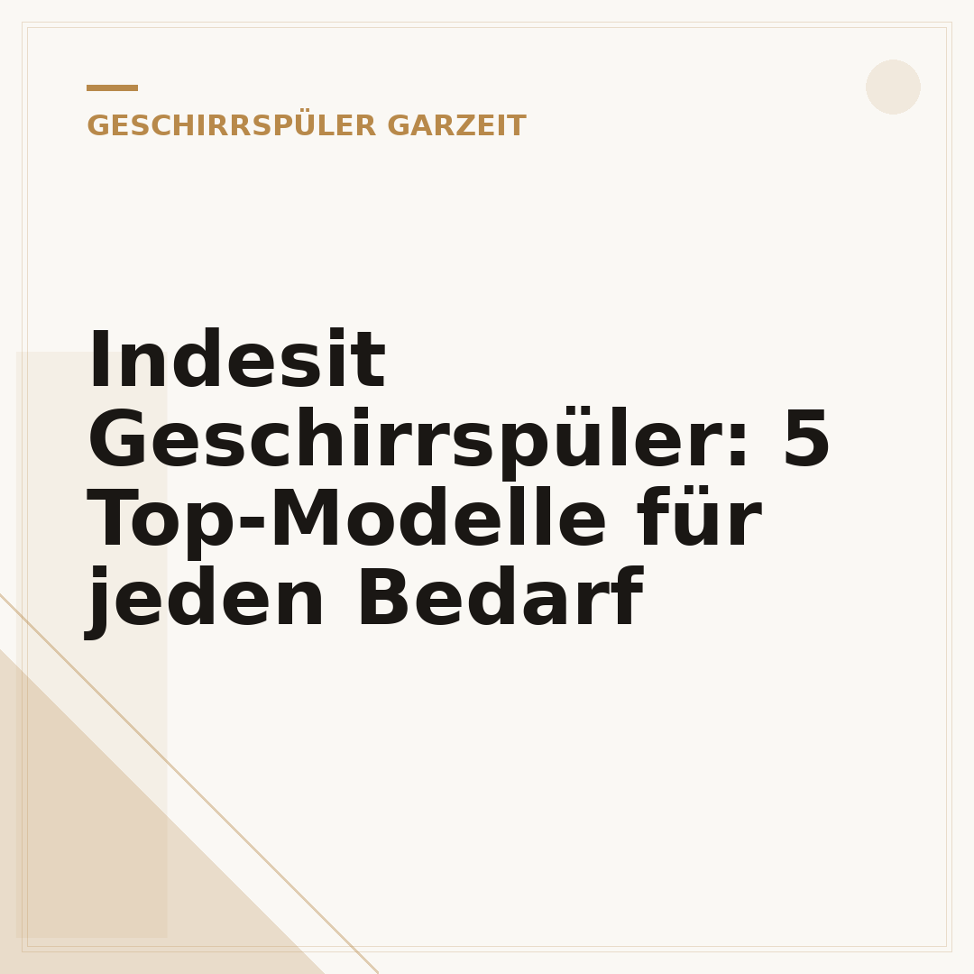 Indesit Geschirrspüler: 5 Top-Modelle für jeden Bedarf