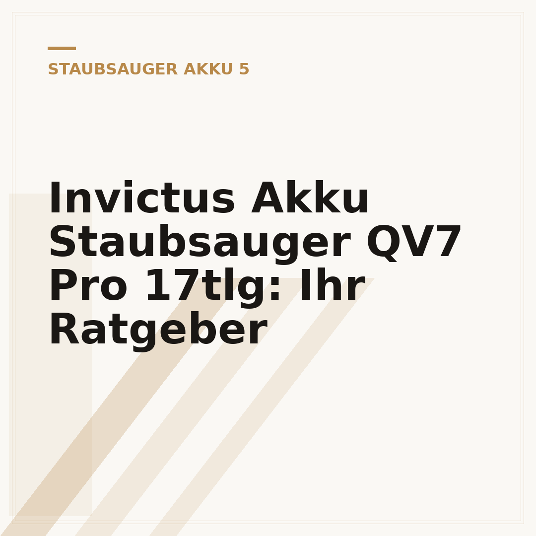 Invictus Akku Staubsauger QV7 Pro 17tlg: Ihr Ratgeber