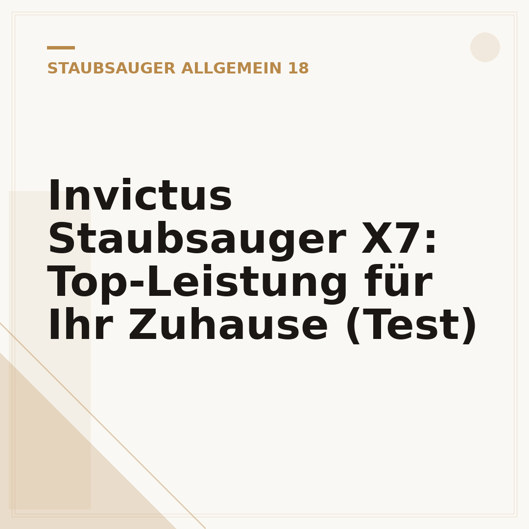Invictus Staubsauger X7: Top-Leistung für Ihr Zuhause (Test)