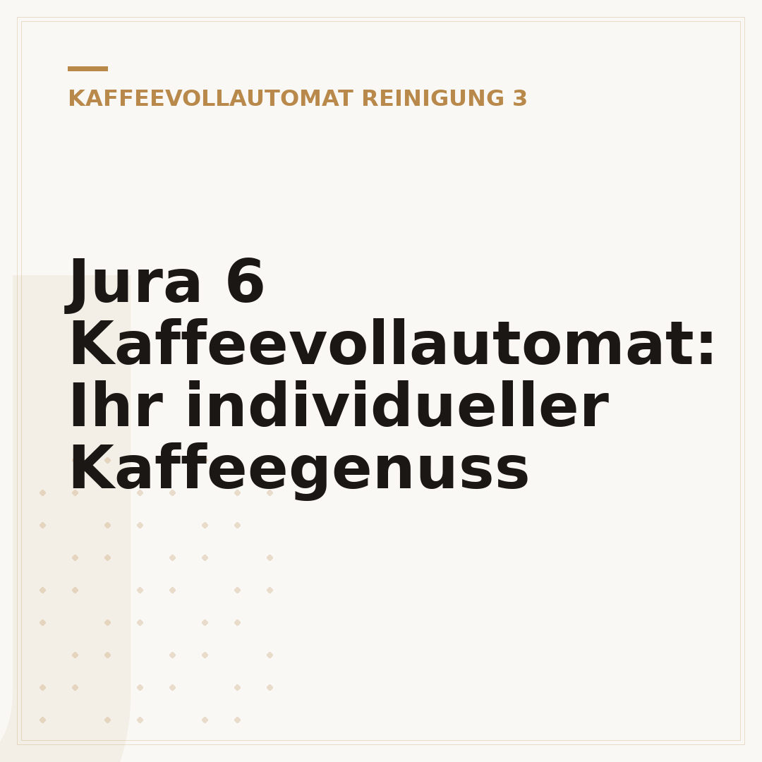 Jura 6 Kaffeevollautomat: Ihr individueller Kaffeegenuss
