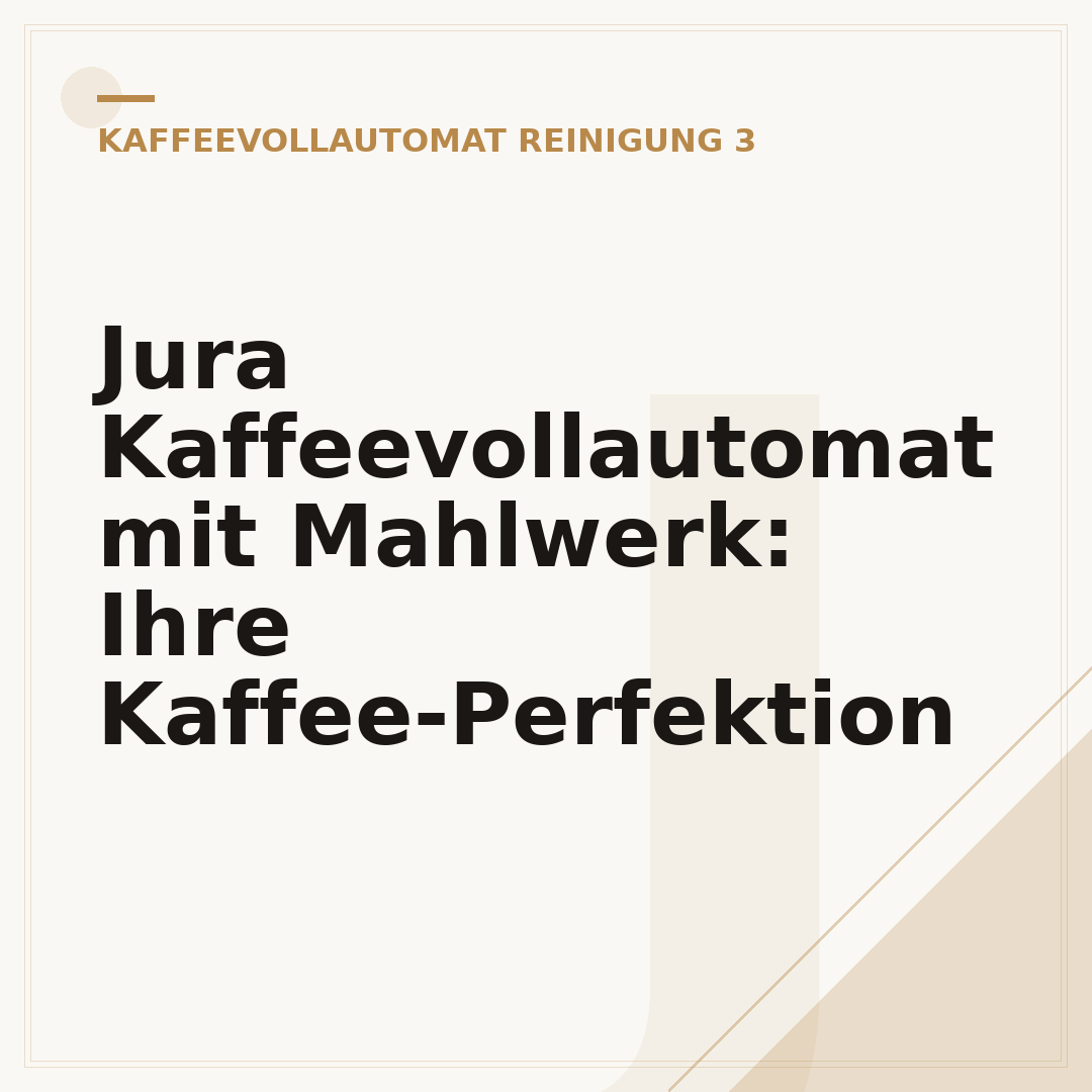 Jura Kaffeevollautomat mit Mahlwerk: Ihre Kaffee-Perfektion