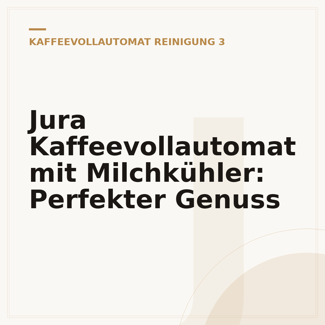 Jura Kaffeevollautomat mit Milchkühler: Perfekter Genuss