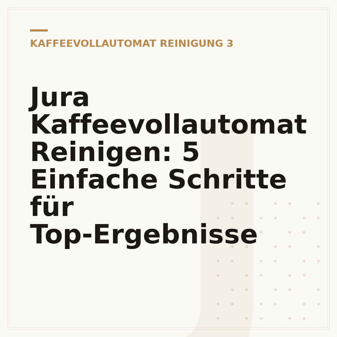 Jura Kaffeevollautomat Reinigen: 5 Einfache Schritte für Top-Ergebnisse