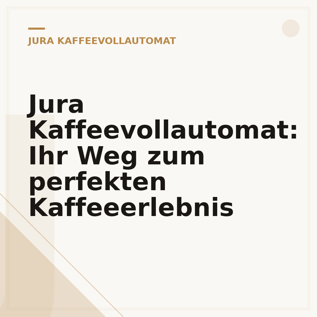 Jura Kaffeevollautomat: Ihr Weg zum perfekten Kaffeeerlebnis