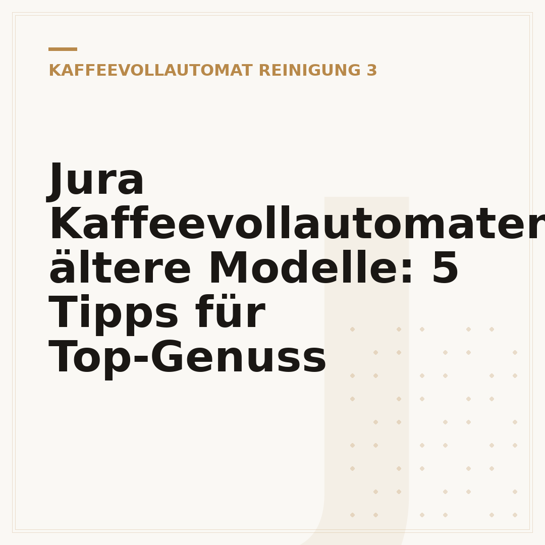 Jura Kaffeevollautomaten ältere Modelle: 5 Tipps für Top-Genuss